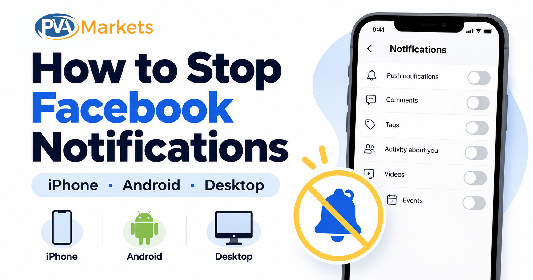 How to Stop Facebook Notifications on iPhone, Android & Desktop
